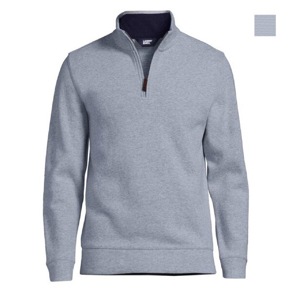 [42] Lands End Unisex French Rib Quarter Zip Pullover Shirt